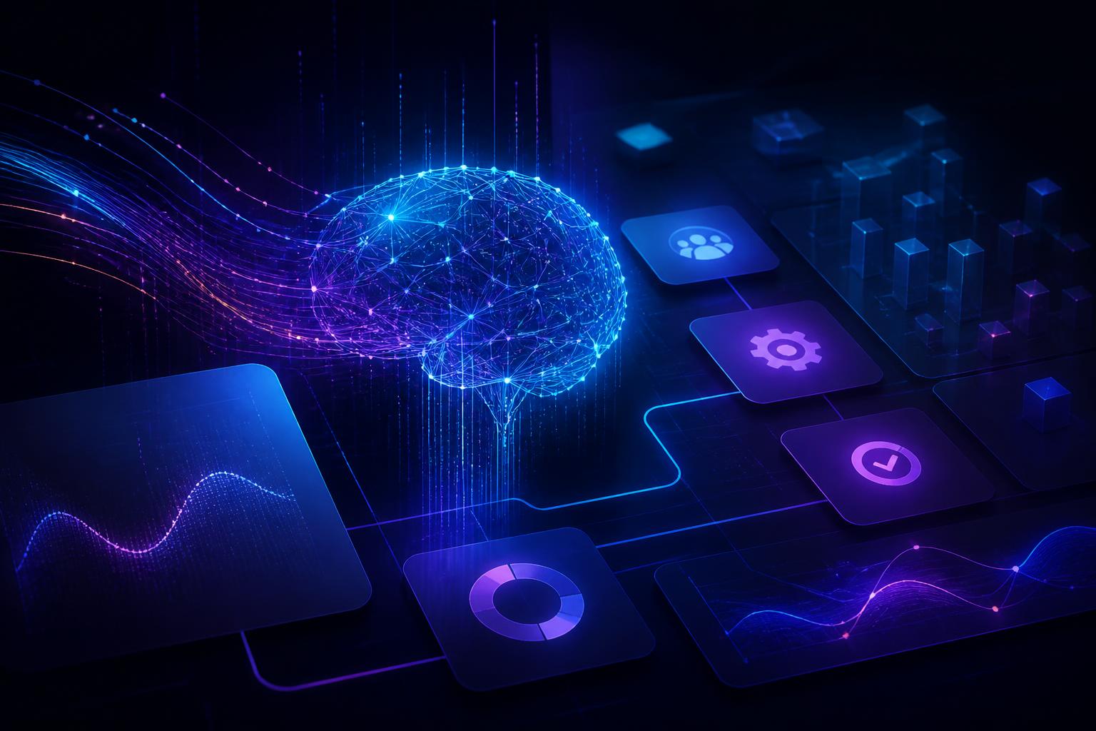 AI operations platform connecting workflows, dashboards, and customer touchpoints